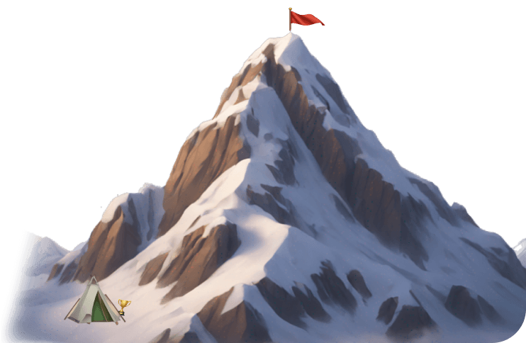 Montagne avec drapeau